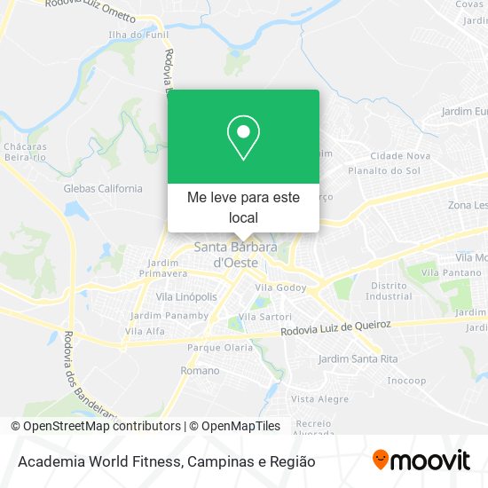 Academia World Fitness mapa