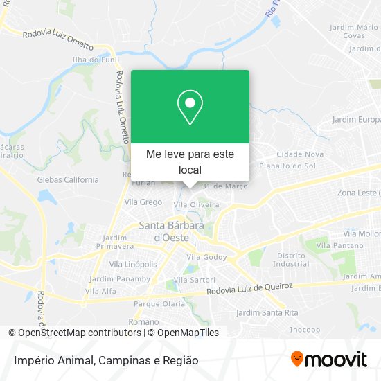 Império Animal mapa