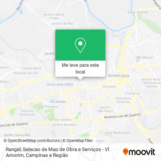 Rangel, Selecao de Mao de Obra e Serviços - Vl Amorim mapa