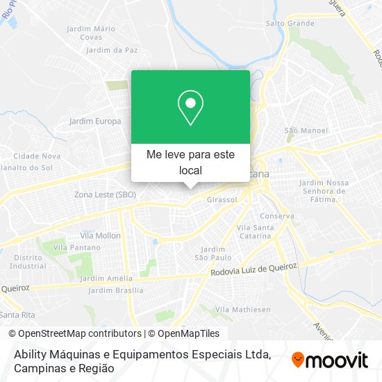 Ability Máquinas e Equipamentos Especiais Ltda mapa