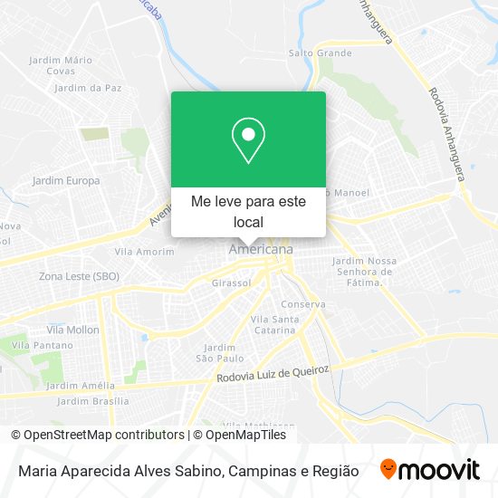 Maria Aparecida Alves Sabino mapa