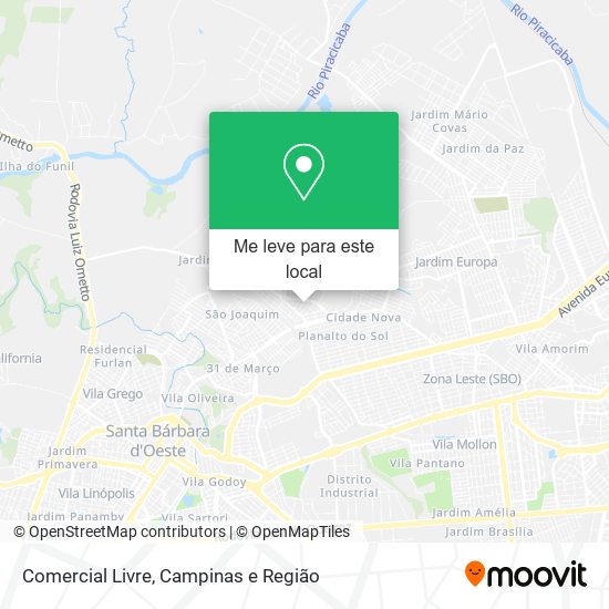 Comercial Livre mapa