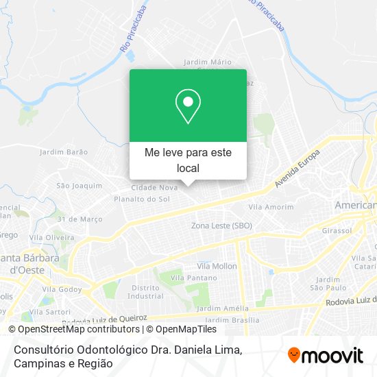 Consultório Odontológico Dra. Daniela Lima mapa