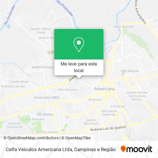 Celfa Veiculos Americana Ltda mapa