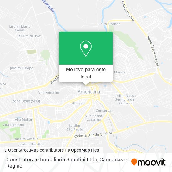 Construtora e Imobiliaria Sabatini Ltda mapa