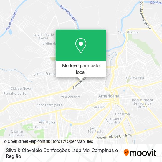 Silva & Ciavolelo Confecções Ltda Me mapa