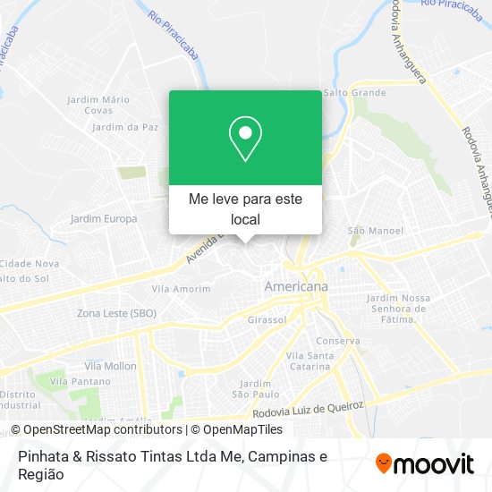 Pinhata & Rissato Tintas Ltda Me mapa