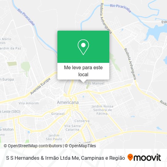 S S Hernandes & Irmão Ltda Me mapa