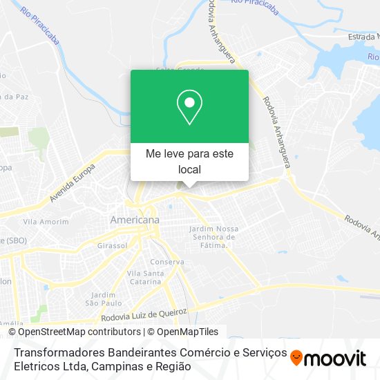 Transformadores Bandeirantes Comércio e Serviços Eletricos Ltda mapa