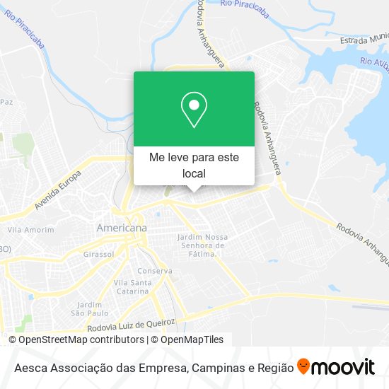 Aesca Associação das Empresa mapa