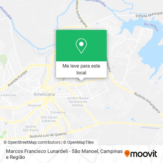 Marcos Francisco Lunardeli - São Manoel mapa