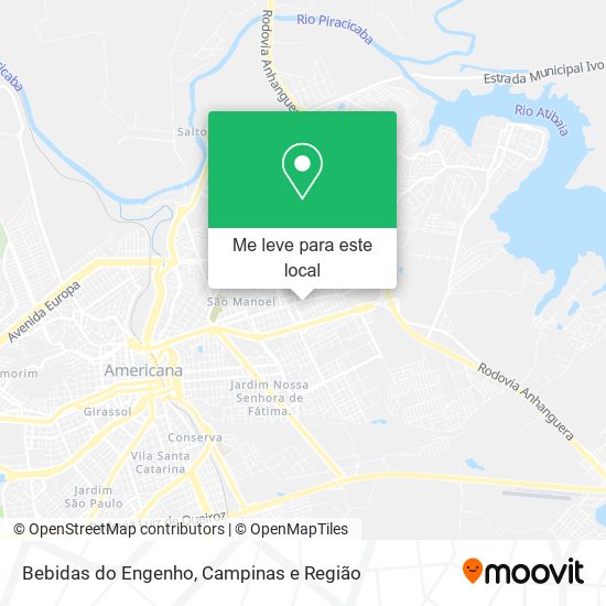 Bebidas do Engenho mapa