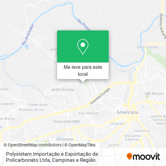 Polysistem Importação e Exportação de Policarbonato Ltda mapa