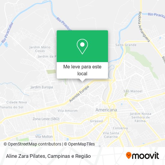 Aline Zara Pilates mapa