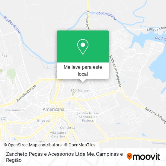 Zancheto Peças e Acessorios Ltda Me mapa