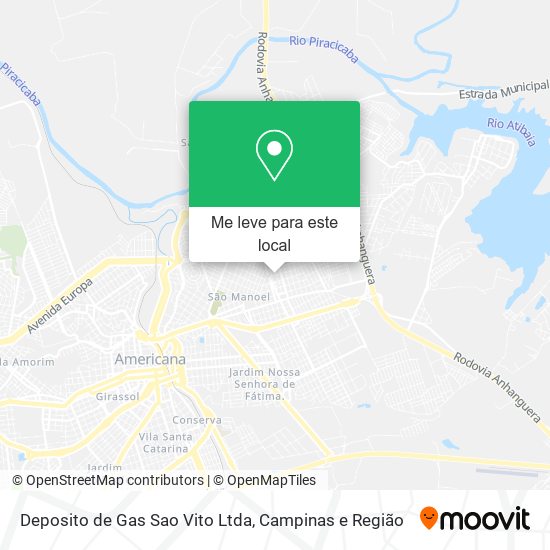 Deposito de Gas Sao Vito Ltda mapa