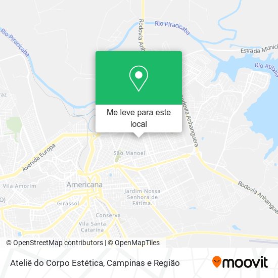 Ateliê do Corpo Estética mapa