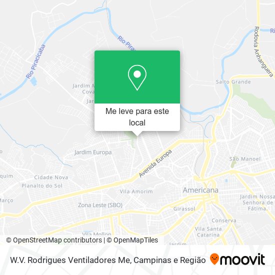 W.V. Rodrigues Ventiladores Me mapa