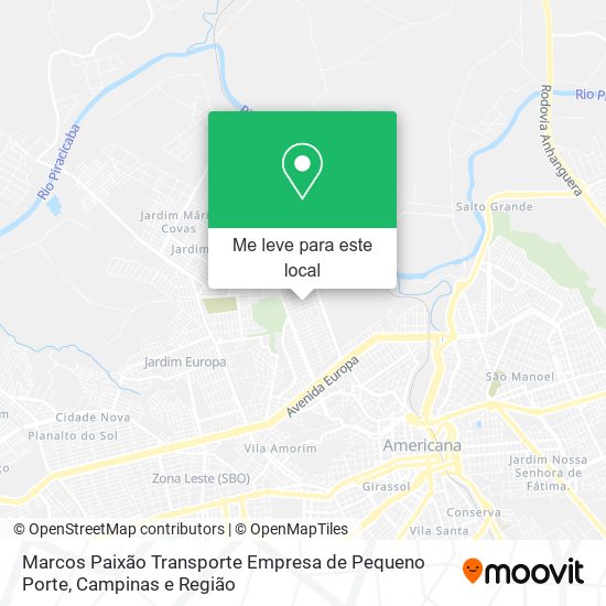 Marcos Paixão Transporte Empresa de Pequeno Porte mapa