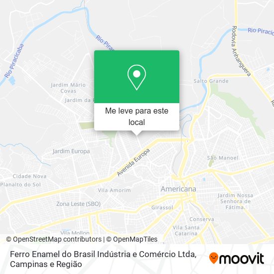 Ferro Enamel do Brasil Indústria e Comércio Ltda mapa