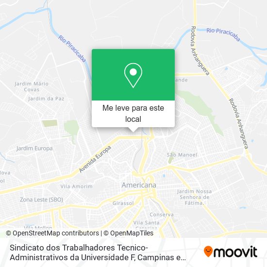 Sindicato dos Trabalhadores Tecnico-Administrativos da Universidade F mapa