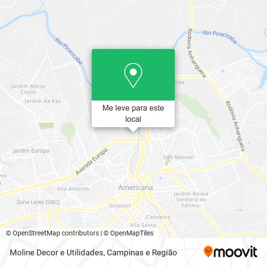 Moline Decor e Utilidades mapa