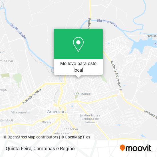 Quinta Feira mapa