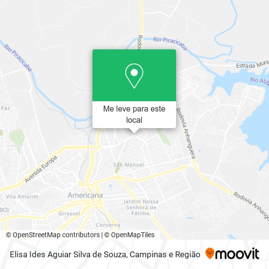 Elisa Ides Aguiar Silva de Souza mapa