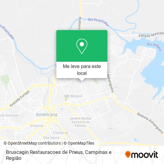 Bruscagin Restauracoes de Pneus mapa