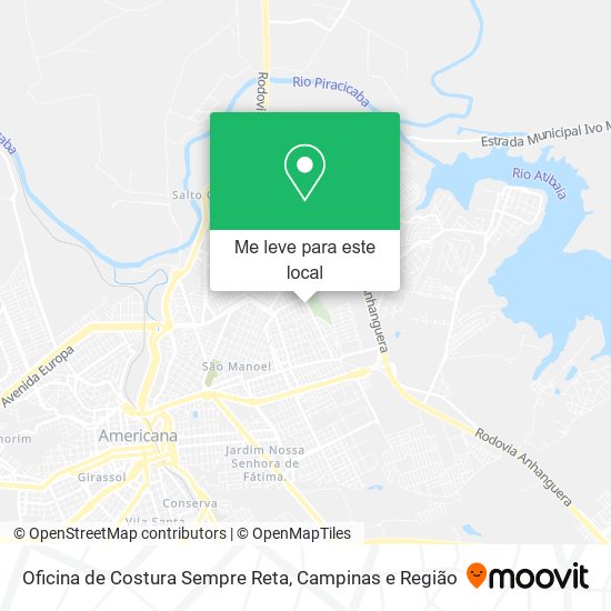 Oficina de Costura Sempre Reta mapa