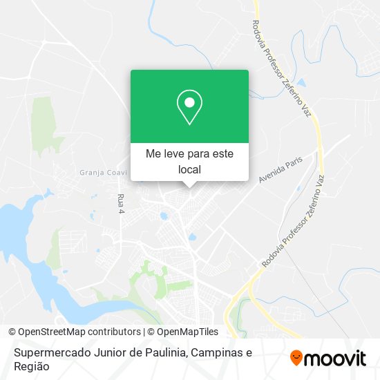 Supermercado Junior de Paulinia mapa