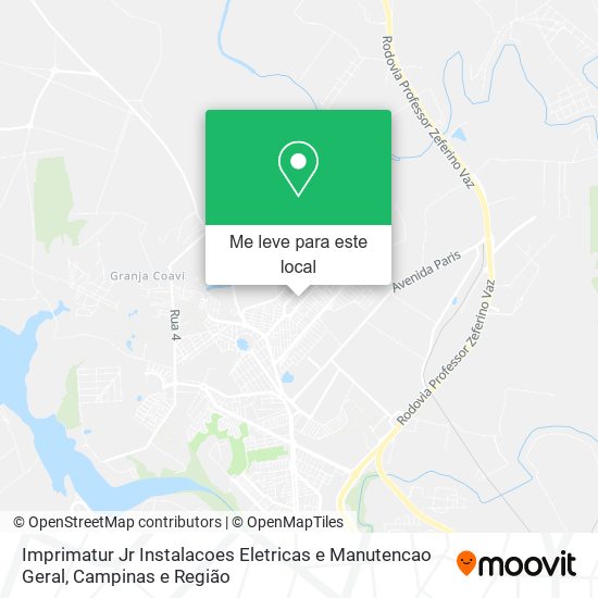 Imprimatur Jr Instalacoes Eletricas e Manutencao Geral mapa