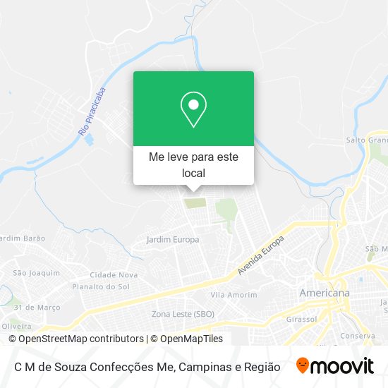 C M de Souza Confecções Me mapa