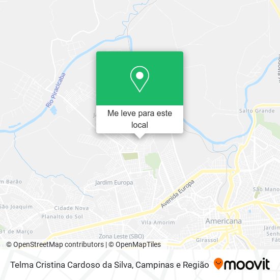 Telma Cristina Cardoso da Silva mapa