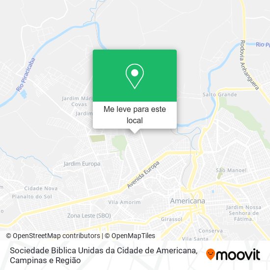 Sociedade Biblica Unidas da Cidade de Americana mapa