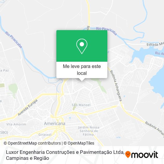 Luxor Engenharia Construções e Pavimentação Ltda mapa