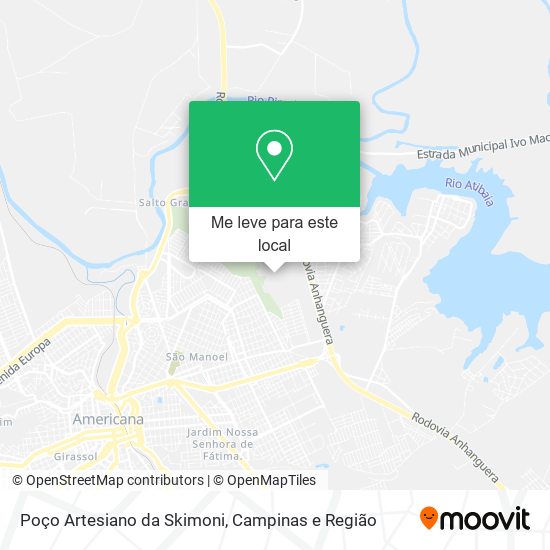 Poço Artesiano da Skimoni mapa