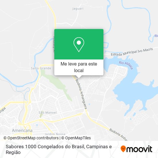 Sabores 1000 Congelados do Brasil mapa