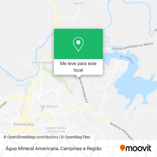 Água Mineral Americana mapa