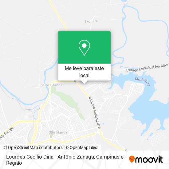 Lourdes Cecilio Dina - Antônio Zanaga mapa