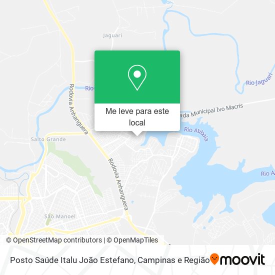 Posto Saúde Italu João Estefano mapa