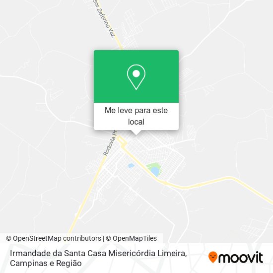 Irmandade da Santa Casa Misericórdia Limeira mapa