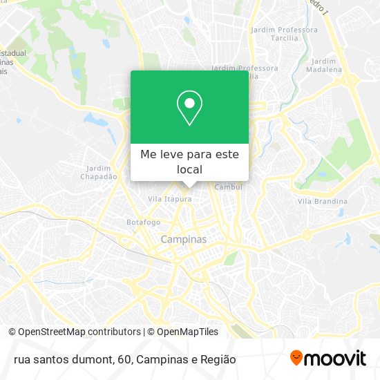 rua santos dumont, 60 mapa