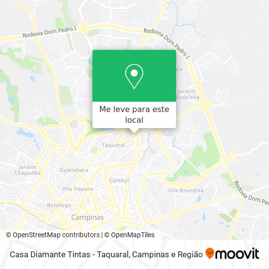 Casa Diamante Tintas - Taquaral mapa