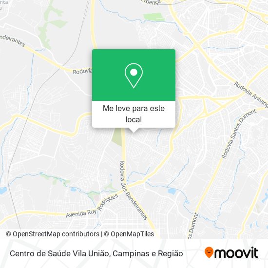 Centro de Saúde Vila União mapa