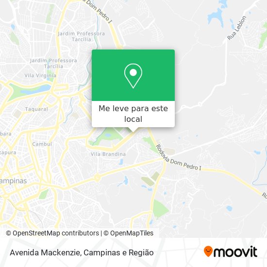 Avenida Mackenzie mapa