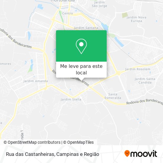 Rua das Castanheiras mapa