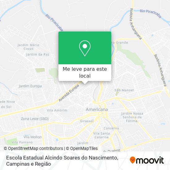 Escola Estadual Alcindo Soares do Nascimento mapa