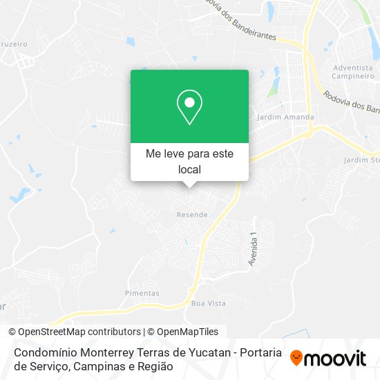 Condomínio Monterrey Terras de Yucatan - Portaria de Serviço mapa