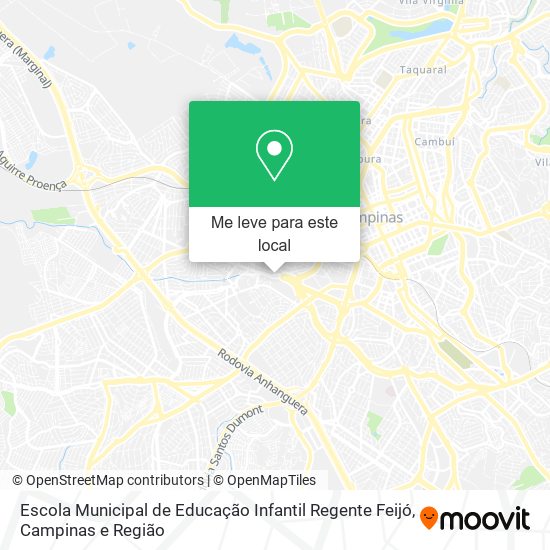 Escola Municipal de Educação Infantil Regente Feijó mapa